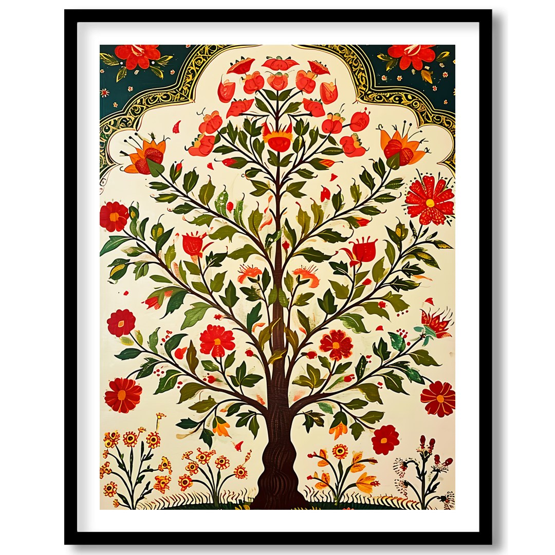 Celebrate nature's beauty with this vibrant depiction of a blossoming tree. Rich in detail, this for sweet-home