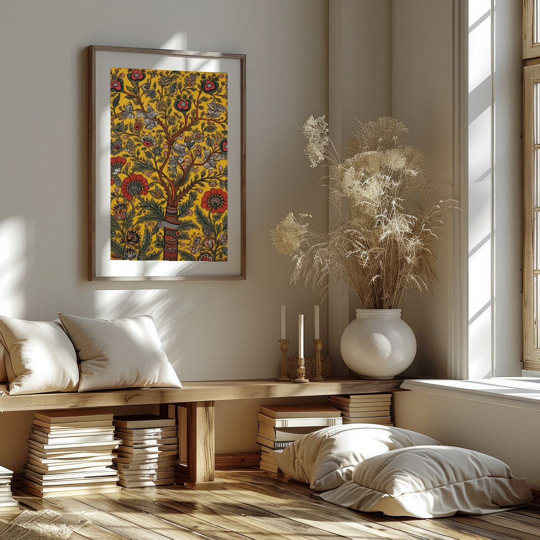 This vibrant piece captures the essence of nature's beauty with intricate floral patterns set for lovely-house
