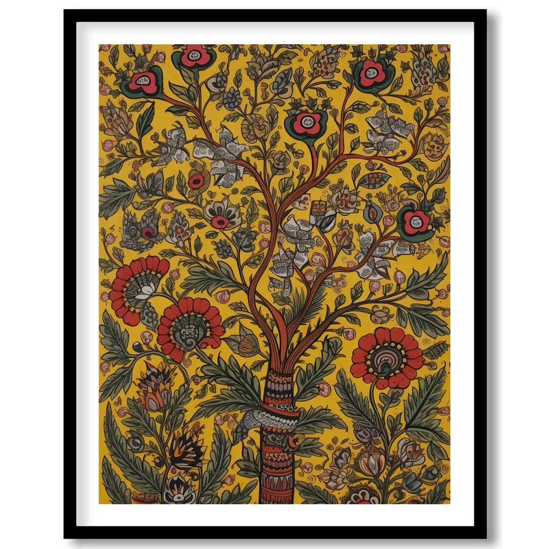 This vibrant piece captures the essence of nature's beauty with intricate floral patterns set for place