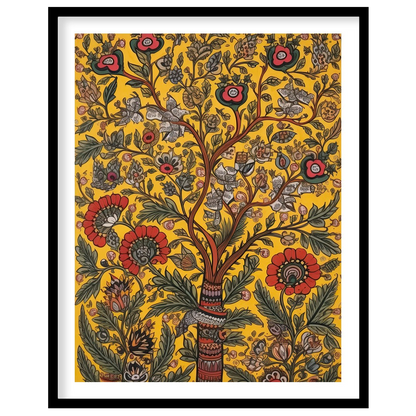This vibrant piece captures the essence of nature's beauty with intricate floral patterns set for place