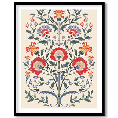 Immerse yourself in the exquisite beauty of 'Floral Symphony,' a stunning tapestry-inspired artwork for studio