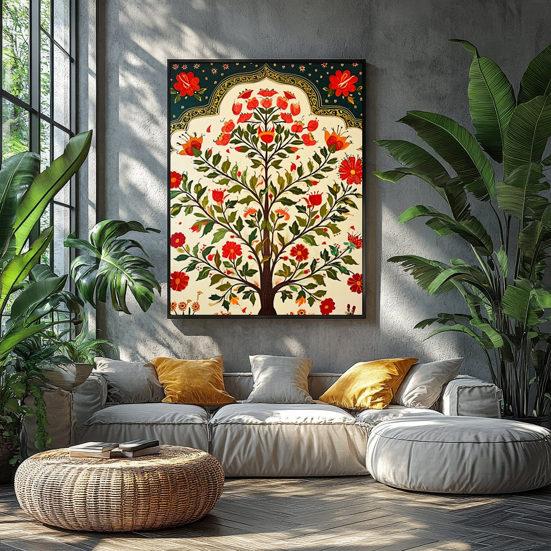 Immerse yourself in the vibrant harmony of nature with this exquisite artwork, featuring a Tree of for Balcony