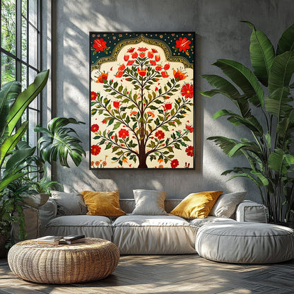 Immerse yourself in the vibrant harmony of nature with this exquisite artwork, featuring a Tree of for Balcony