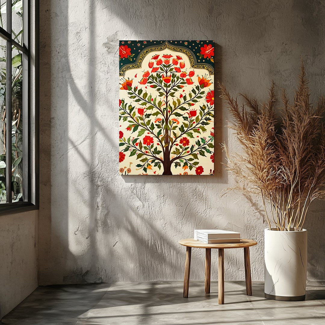 Immerse yourself in the vibrant harmony of nature with this exquisite artwork, featuring a Tree of for Entrance