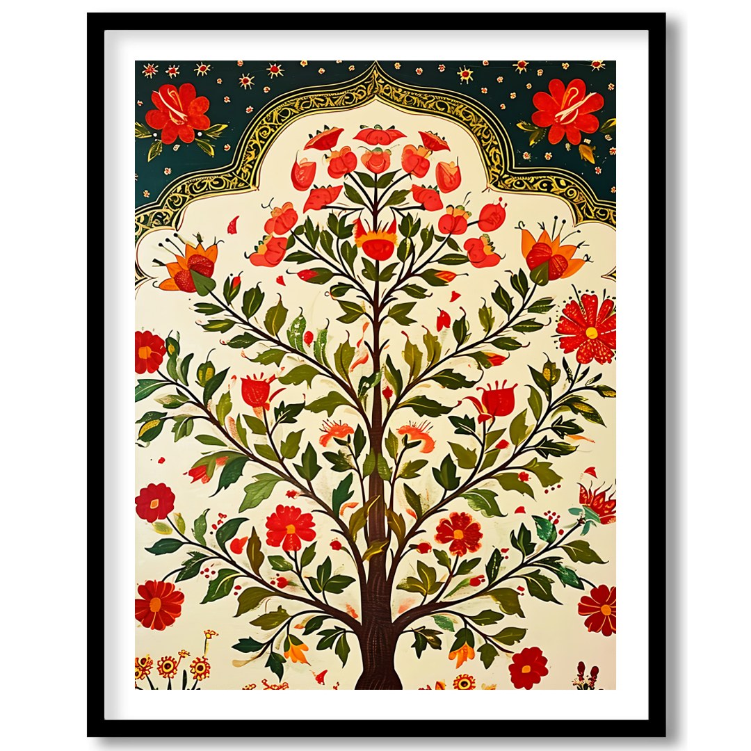 Immerse yourself in the vibrant harmony of nature with this exquisite artwork, featuring a Tree of for office