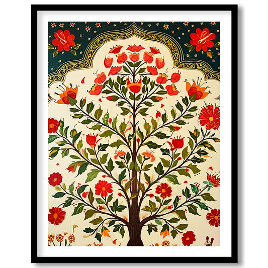 Immerse yourself in the vibrant harmony of nature with this exquisite artwork, featuring a Tree of for office