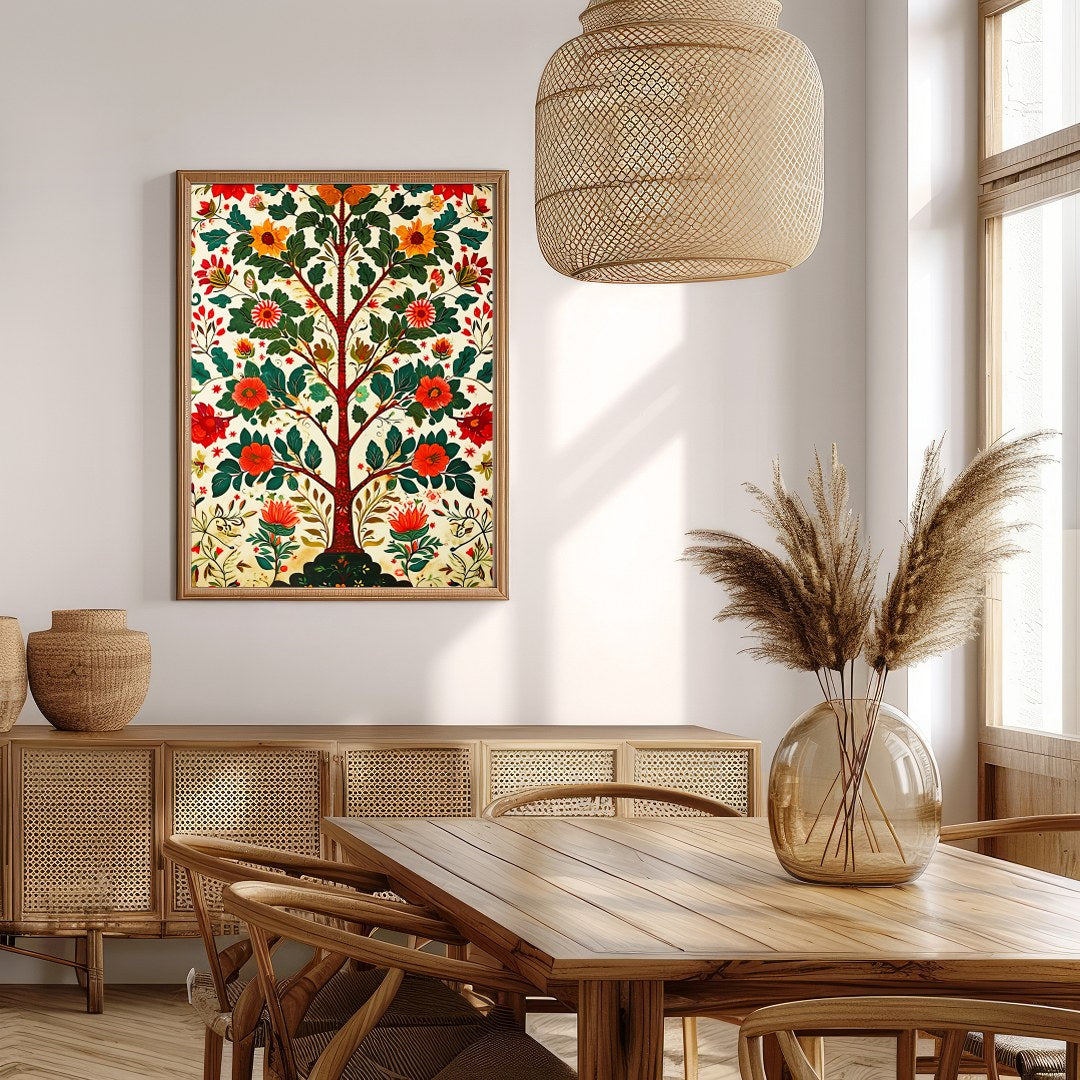 Elevate your space with this stunning floral artwork, featuring a lively explosion of colors and for Extra Kitchen