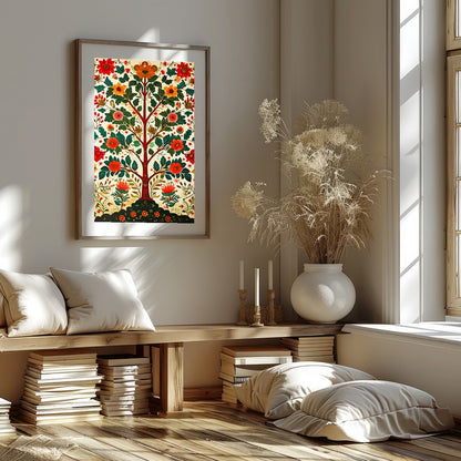 Elevate your space with this stunning floral artwork, featuring a lively explosion of colors and for living-space