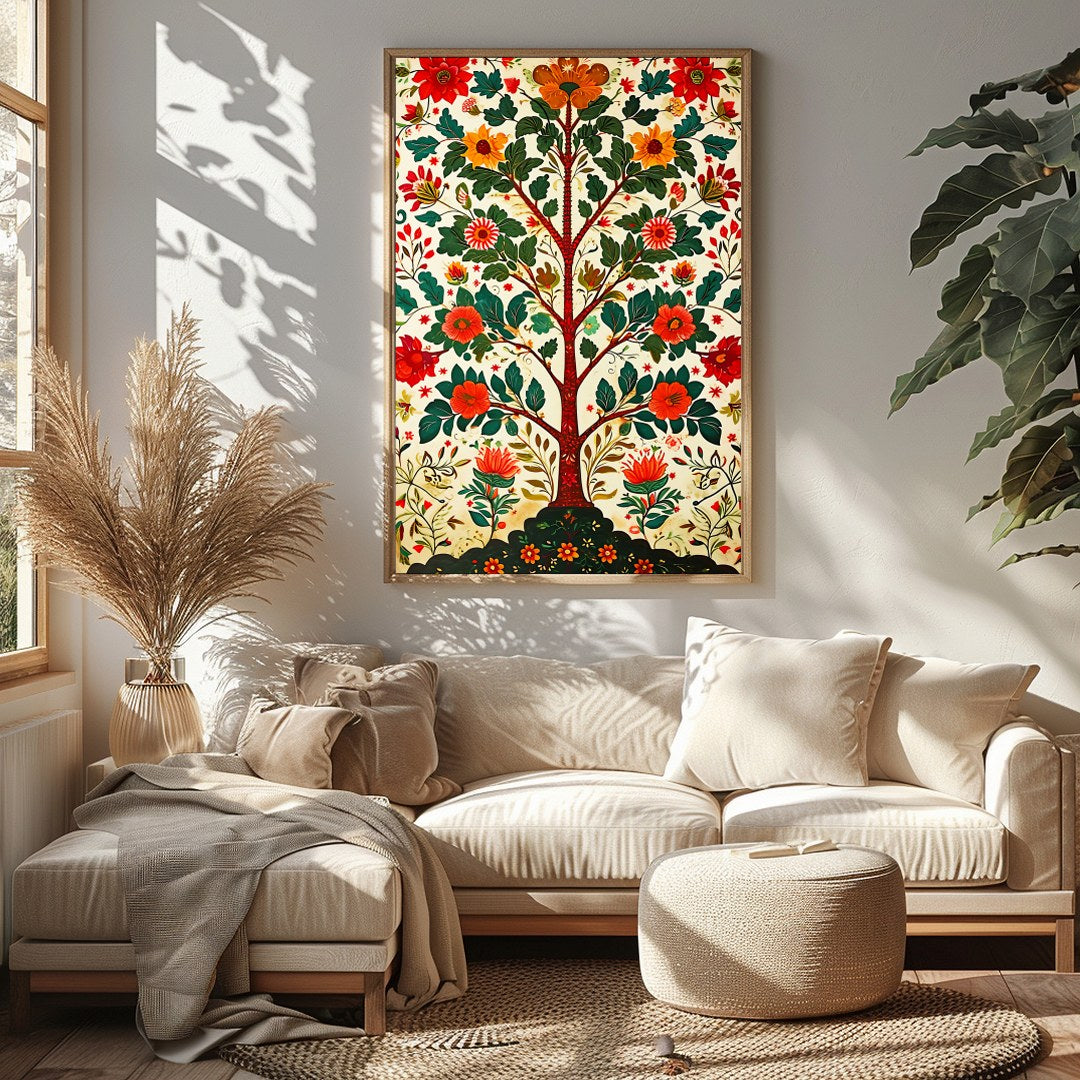 Elevate your space with this stunning floral artwork, featuring a lively explosion of colors and for Sitting Area