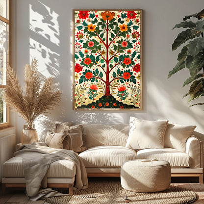 Elevate your space with this stunning floral artwork, featuring a lively explosion of colors and for Sitting Area