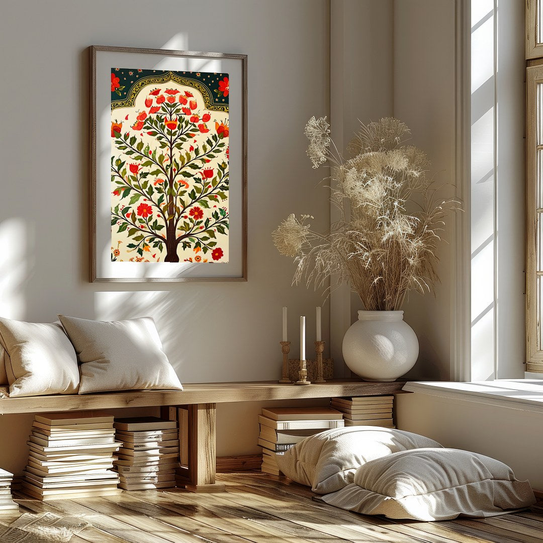 Experience the enchanting beauty of nature with this vibrant wall art piece. The intricate floral for dwelling