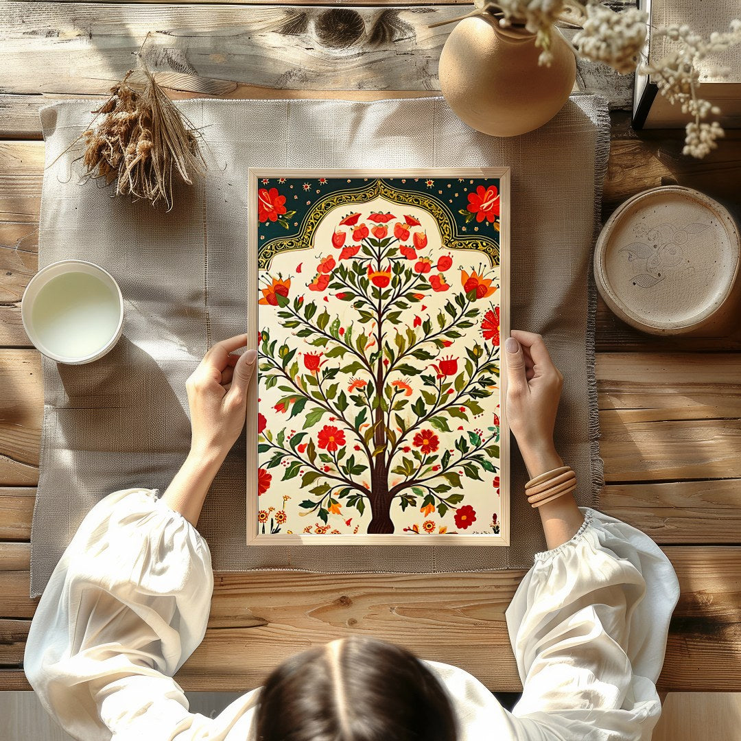 Experience the enchanting beauty of nature with this vibrant wall art piece. The intricate floral for Kitchen