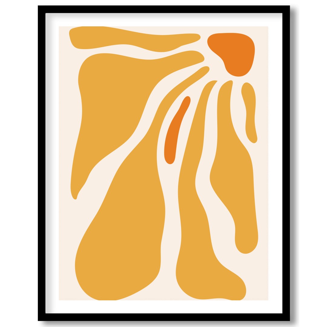 Experience the soothing harmony of flowing amber waves with this captivating abstract artwork. for dwelling
