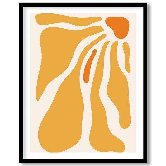 Experience the soothing harmony of flowing amber waves with this captivating abstract artwork. for dwelling