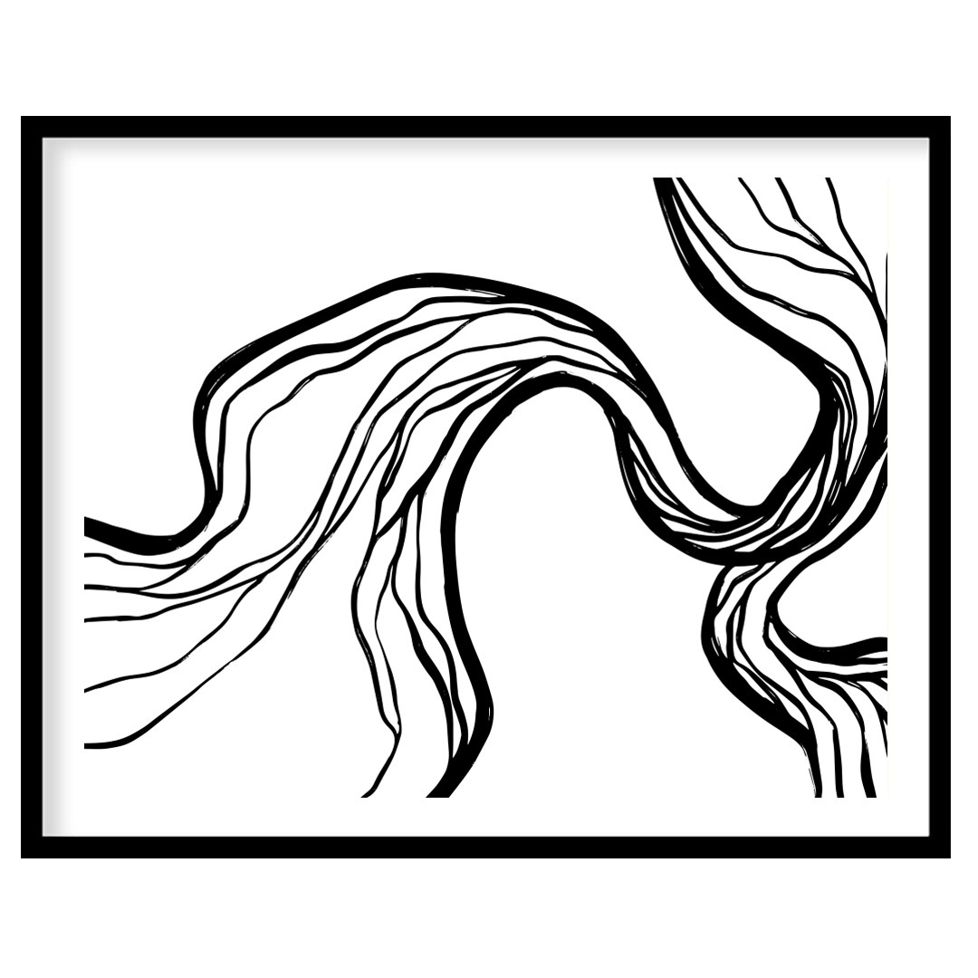 Explore the elegance of abstraction with this dynamic black and white canvas art piece. The for residence