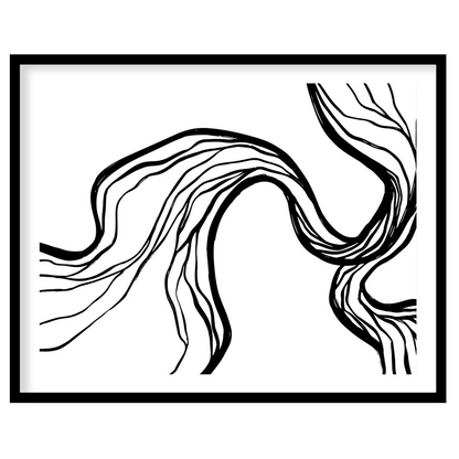 Explore the elegance of abstraction with this dynamic black and white canvas art piece. The for residence
