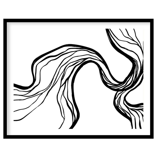 Explore the elegance of abstraction with this dynamic black and white canvas art piece. The for residence
