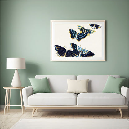 Elevate your space with this exquisite artwork featuring a harmonious group of blue and gold for Hall
