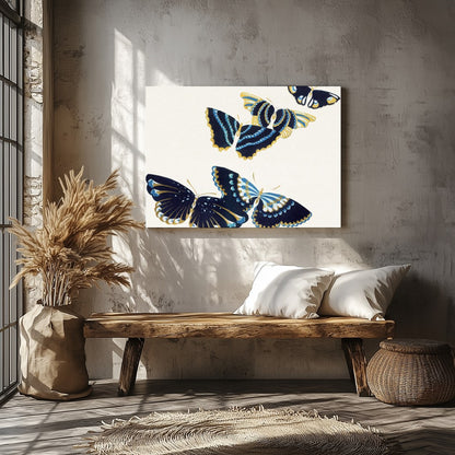 Elevate your space with this exquisite artwork featuring a harmonious group of blue and gold for Veranda