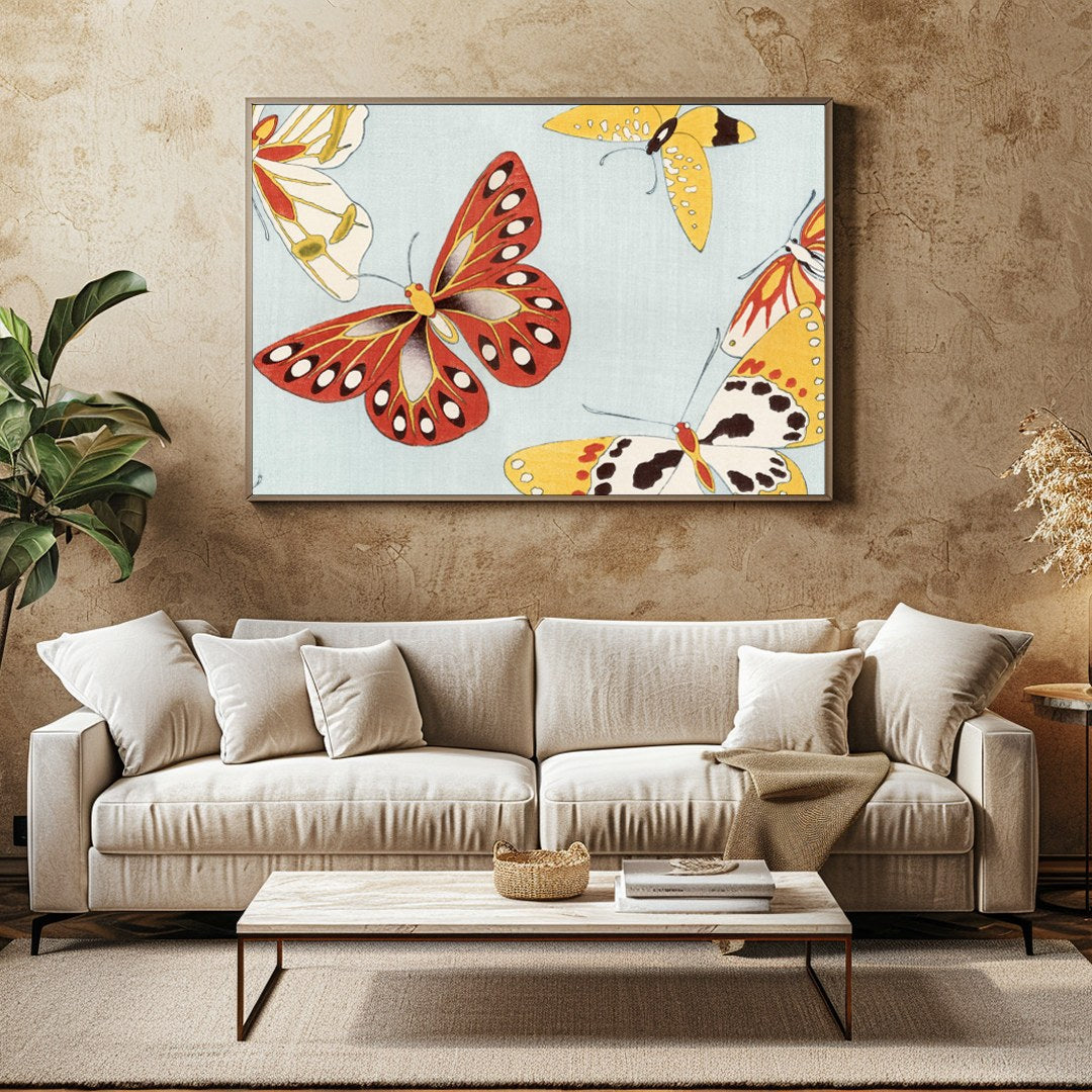 Capture the essence of nature's beauty with this exquisite artwork depicting a lively dance of for Family Room