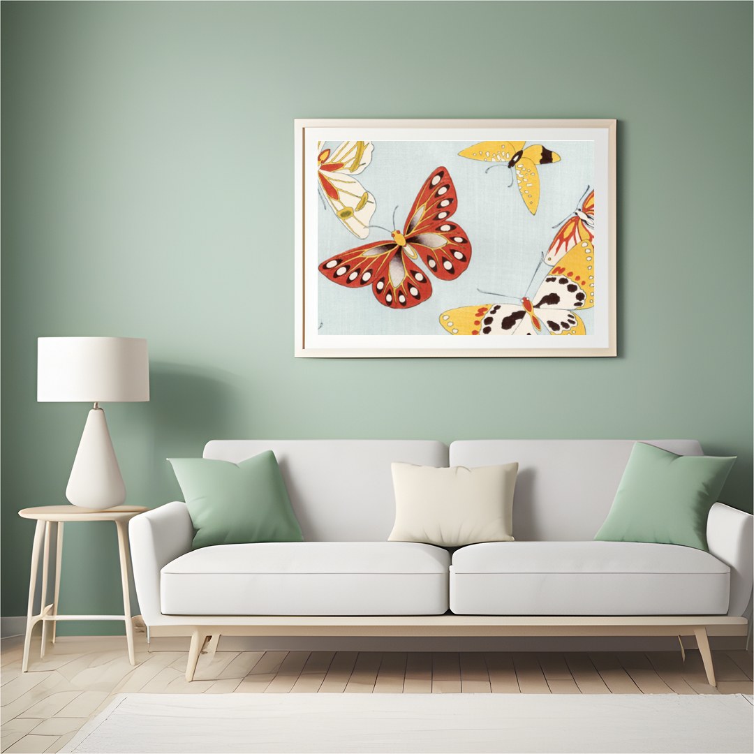 Capture the essence of nature's beauty with this exquisite artwork depicting a lively dance of for Hall