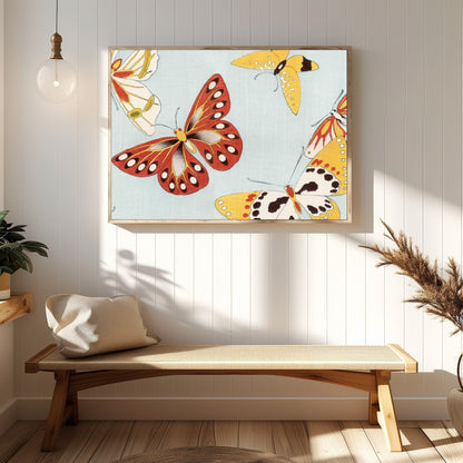 Capture the essence of nature's beauty with this exquisite artwork depicting a lively dance of for Hallway
