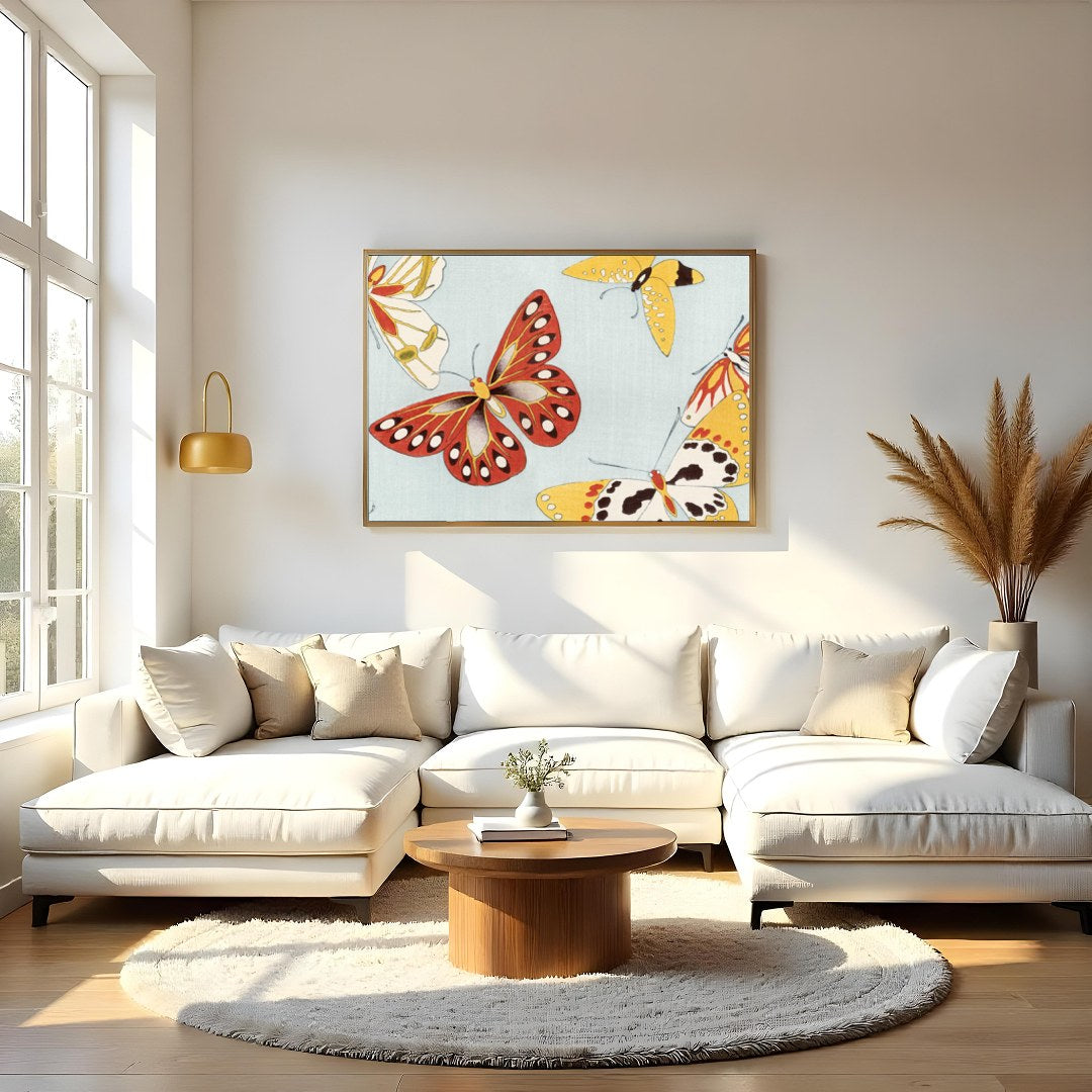 Capture the essence of nature's beauty with this exquisite artwork depicting a lively dance of for Living Room