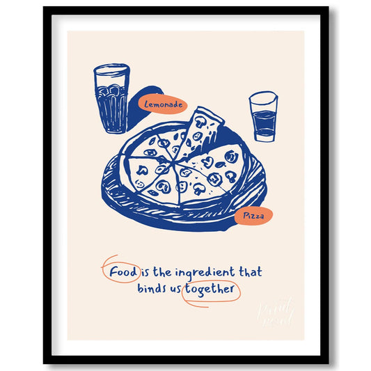 This heartwarming poster captures the essence of shared meals and togetherness through its charming… for place