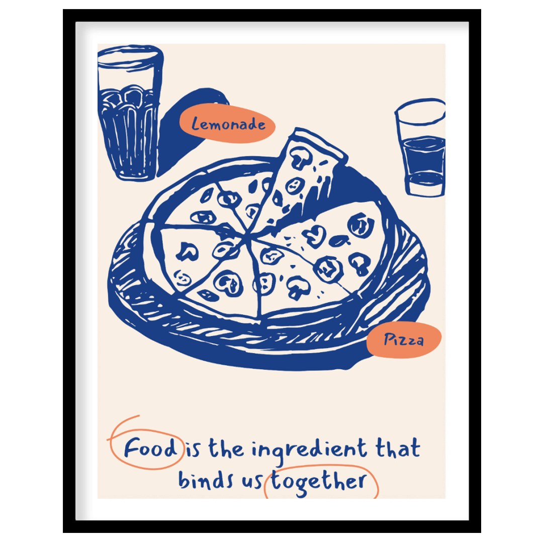 This heartwarming poster captures the essence of shared meals and togetherness through its charming… for place