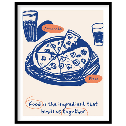 This heartwarming poster captures the essence of shared meals and togetherness through its charming… for place