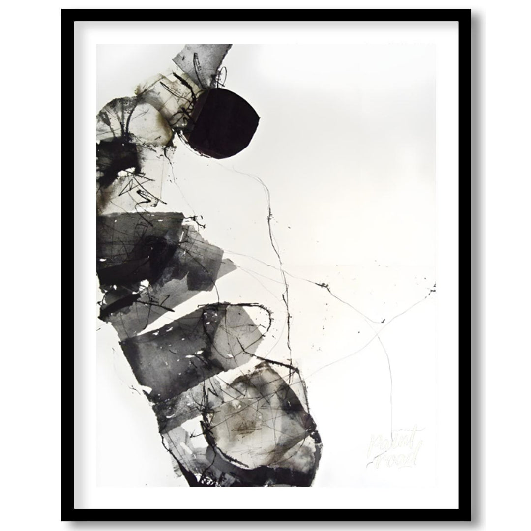 """Fragmented Form"" presents an abstract composition with a focus on layered textures and dynamic … for lovely house