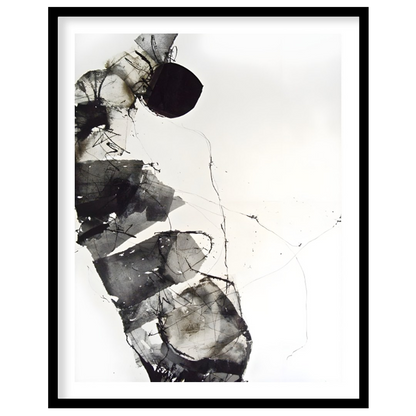 """Fragmented Form"" presents an abstract composition with a focus on layered textures and dynamic … for lovely house