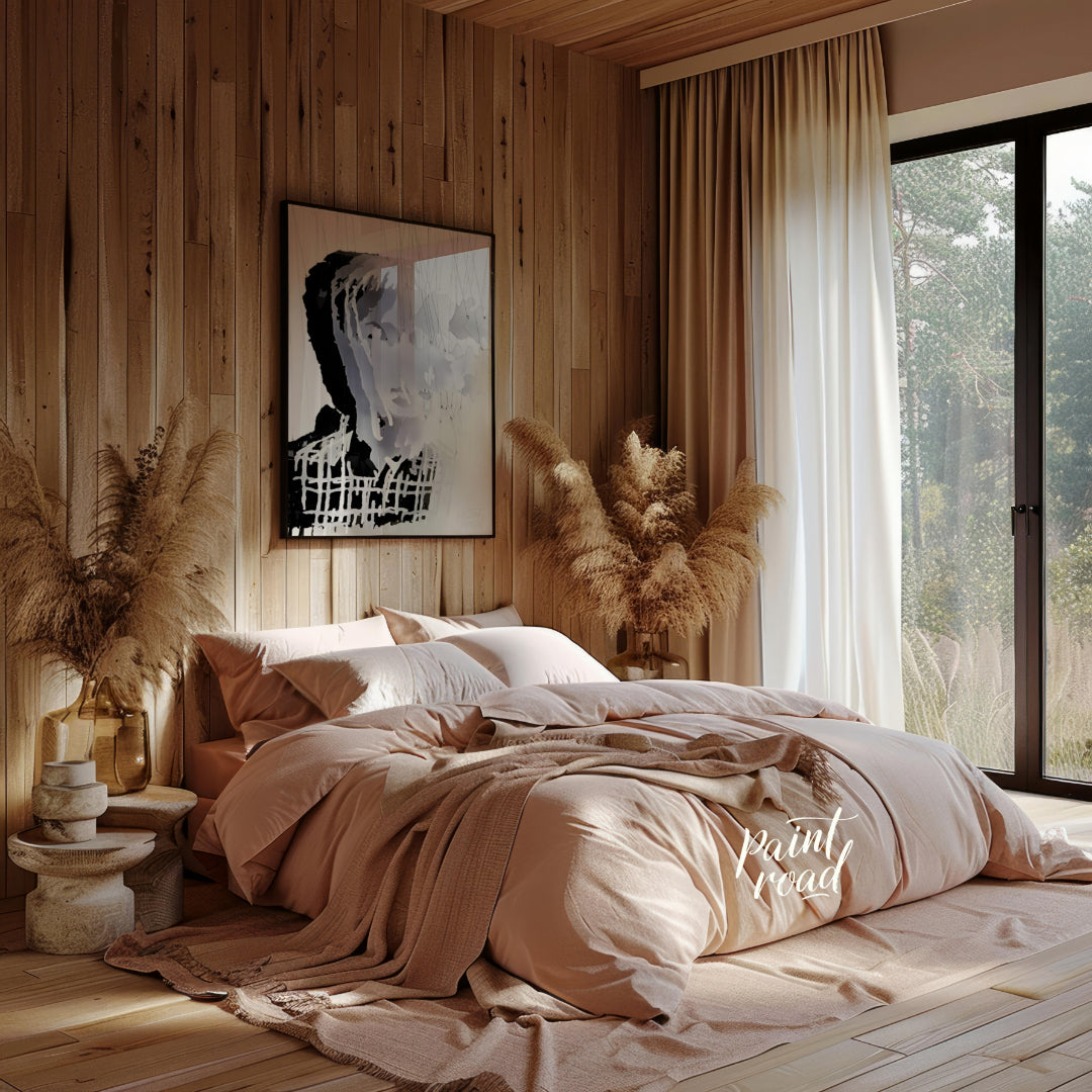 """Fragmented Portrait"" presents a striking sculptural image of a human face constructed from laye… for bedroom