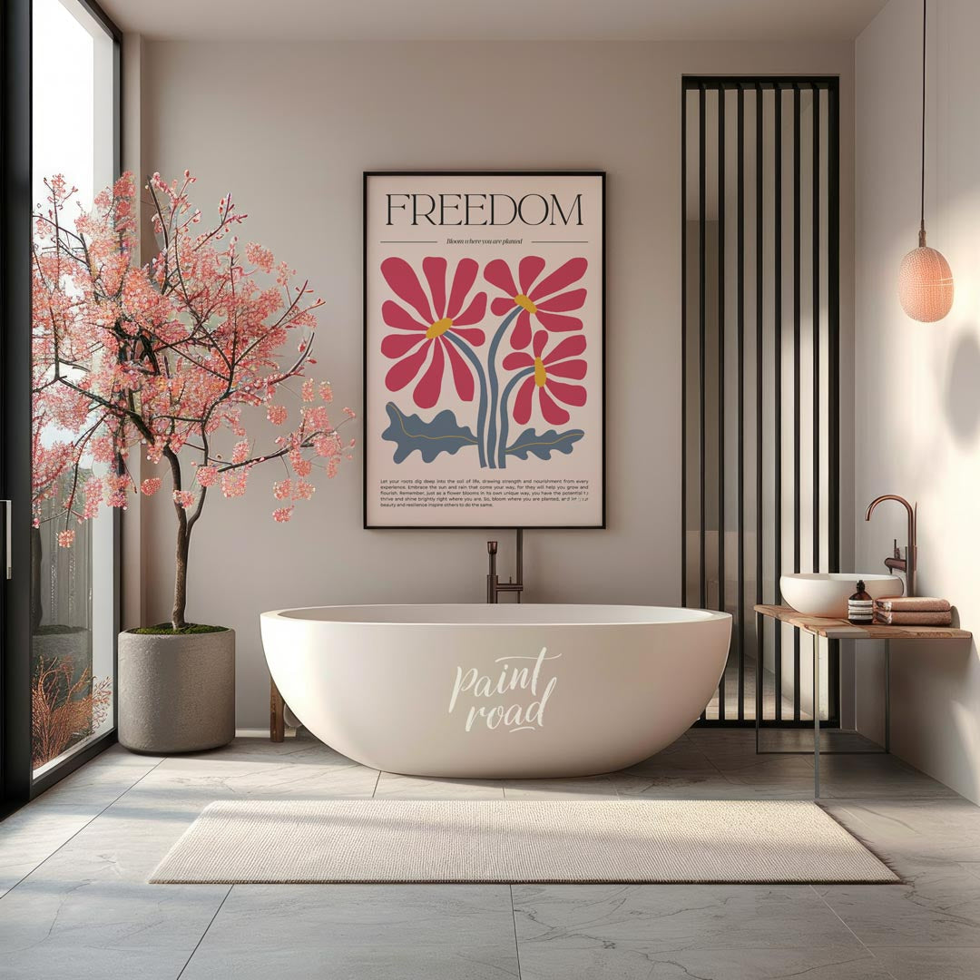 This elegant and inspiring print features a stylish design centered around the powerful concept of … for bathroom