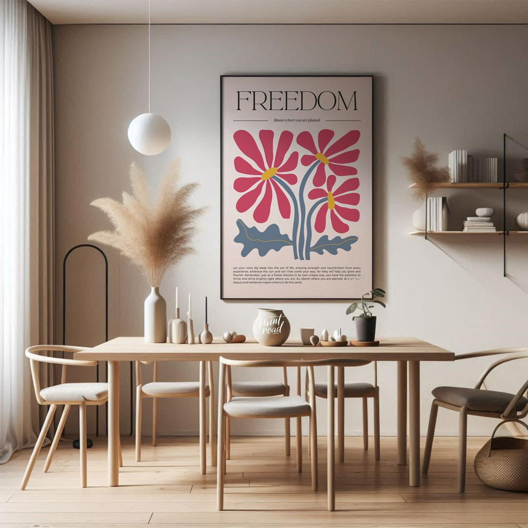 This elegant and inspiring print features a stylish design centered around the powerful concept of … for dining room