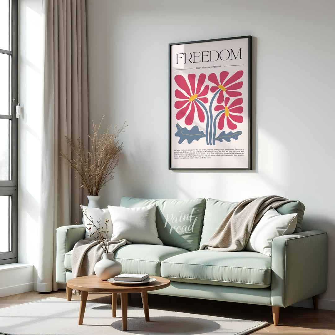 This elegant and inspiring print features a stylish design centered around the powerful concept of … for living room