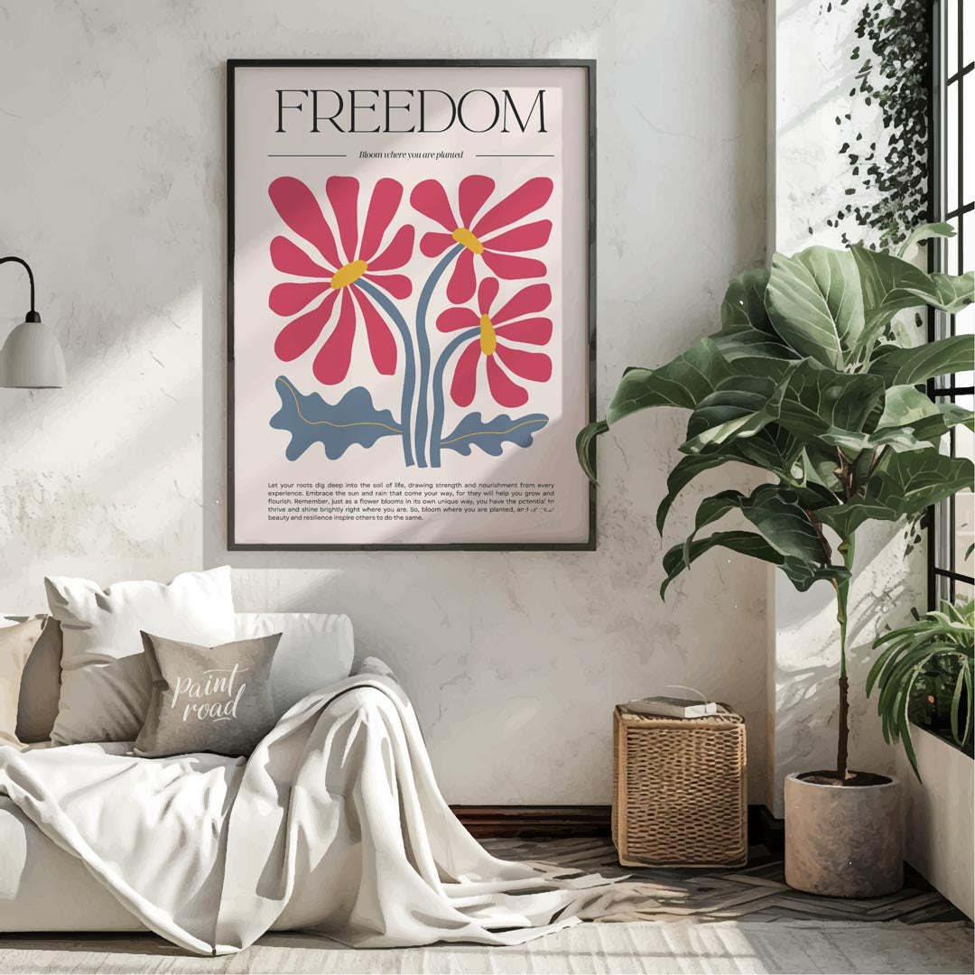 This elegant and inspiring print features a stylish design centered around the powerful concept of … for living room