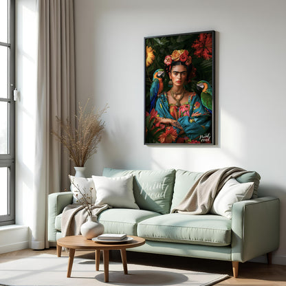 "Frida in Bloom is a vibrant celebration of culture, femininity, and fierce individuality. This str… for living room