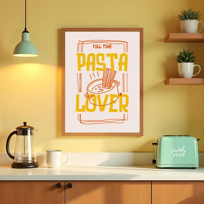 This charming and playful poster is a celebration of all things pasta, designed with a rustic yet m… for kitchen