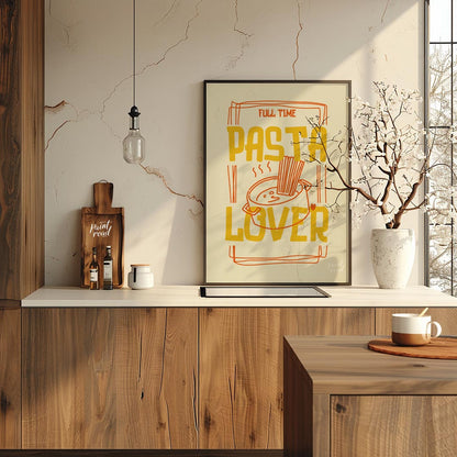 This engaging and spirited poster is a playful declaration for any pasta enthusiast, presented in a… for kitchen