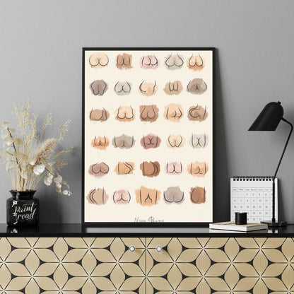 Funny Bums (Minimalist Buttocks Art) Painting available online at Paintroad showing abstract art art print and bathroom decor