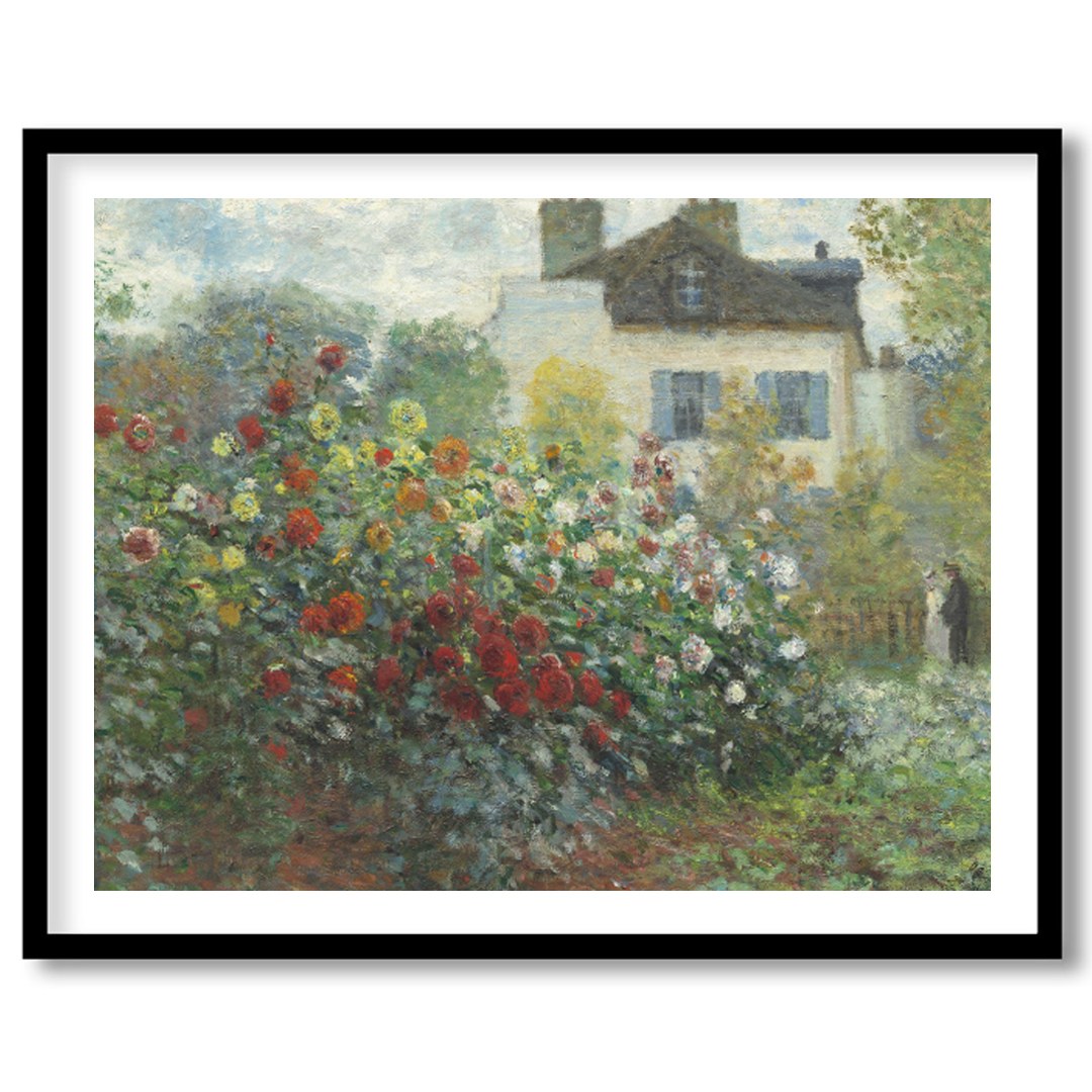 Dive into the serene beauty of a lush garden with this captivating painting. The delicate brushwork for home