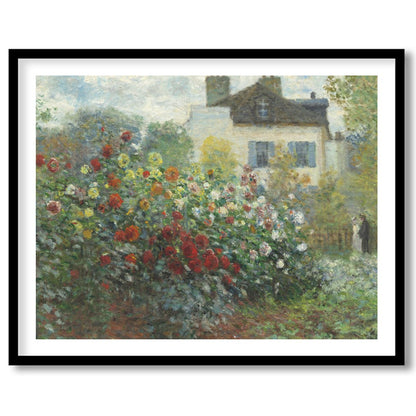 Dive into the serene beauty of a lush garden with this captivating painting. The delicate brushwork for home