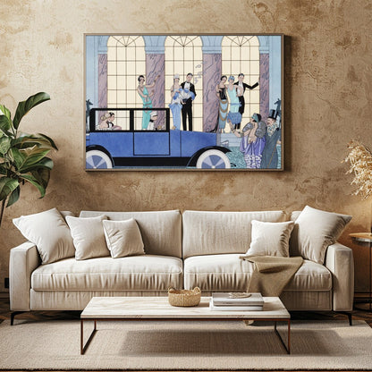 Step back into the opulence of the Roaring Twenties with this exquisite artwork. Featuring a for Family Room