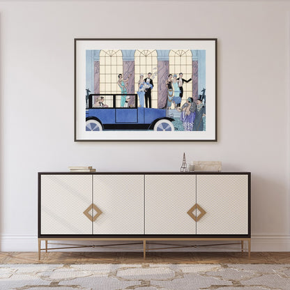 Step back into the opulence of the Roaring Twenties with this exquisite artwork. Featuring a for Foyer