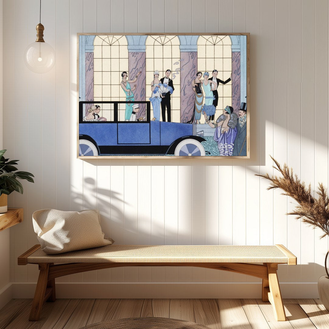 Step back into the opulence of the Roaring Twenties with this exquisite artwork. Featuring a for Hallway