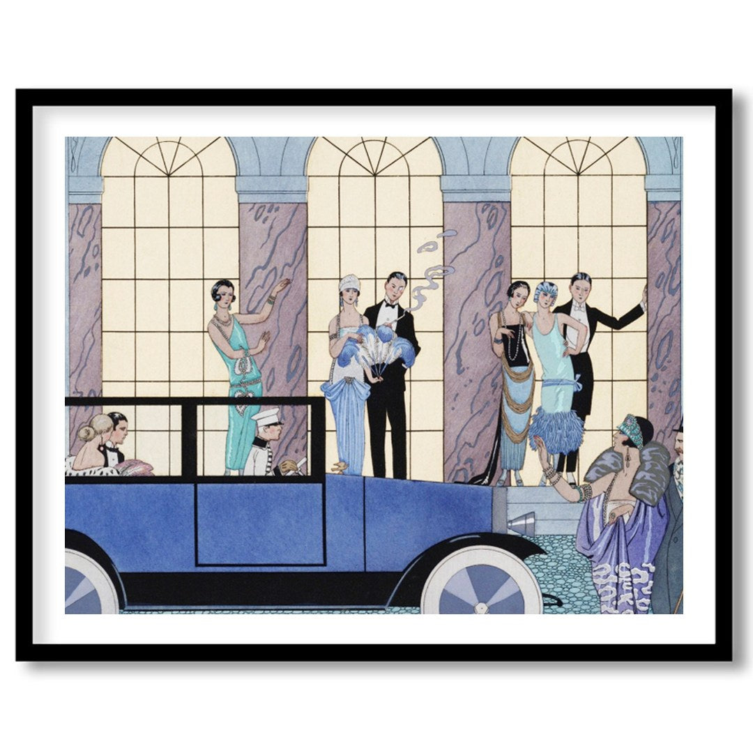 Step back into the opulence of the Roaring Twenties with this exquisite artwork. Featuring a for room