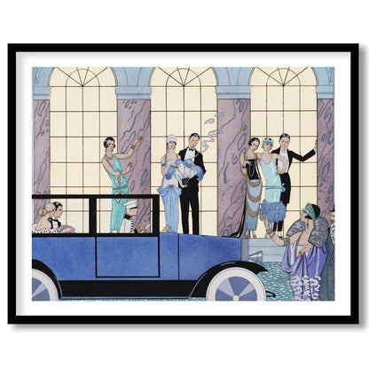 Step back into the opulence of the Roaring Twenties with this exquisite artwork. Featuring a for room