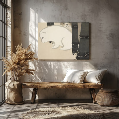 Discover the serene charm of 'Gentle Bear Encounter,' where subtle shades capture the innocent for Veranda