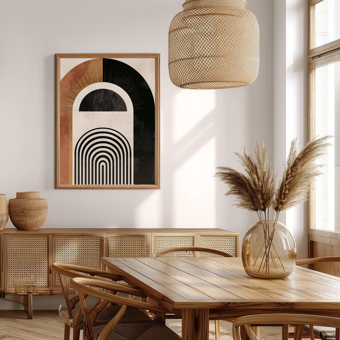 Discover a captivating blend of symmetry and style with this geometric wall art. Featuring bold for Extra Kitchen